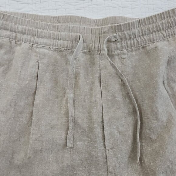 NEW Perry Ellis Linen Blend Pullup Drawstring Pants Men's 38x32 Tan NWT Resort - Picture 11 of 15